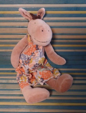 B4G / doudou peluche cheval poney marron la grande famille MOULIN ROTY
