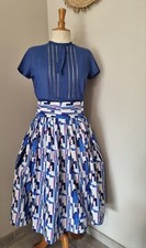 JUPE TISSU WAX SKIRT FAIT MAIN HANDMADE TRES JOLI IMPRIMÉ 