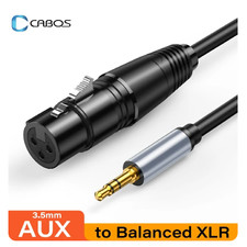 Câble audio analogique XLR vers 3.5mm, microphone, XLR femelle vers AUX jack