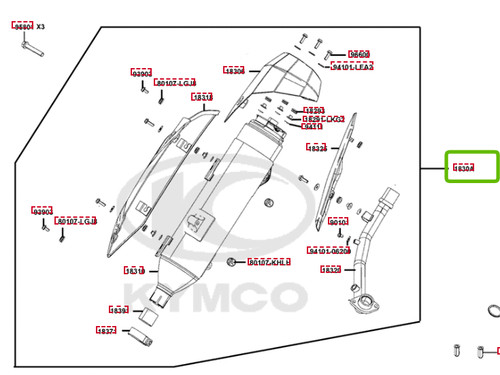 Silencieux kymco xciting s400 - kymco,