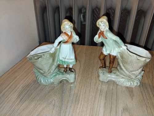Paire vases anciens - paire,