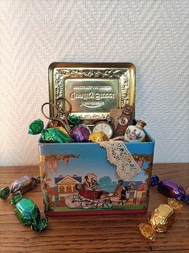 Boîte métal vintage - métal,