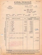 Facture   1943 MACHINES AGRICOLES CIMA WALLUT A TOURS - M. GRENON A SAINT AMA