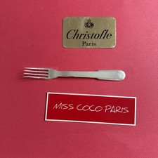 FOURCHETTE ENTREMETS 18CM CHRISTOFLE LAOS METAL ARGENTE TRÈS BEL ETAT;