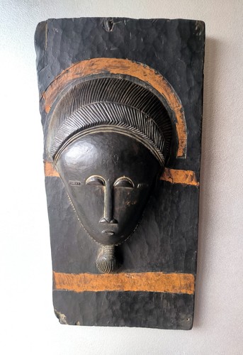 Masque baoulé - masque, fond)