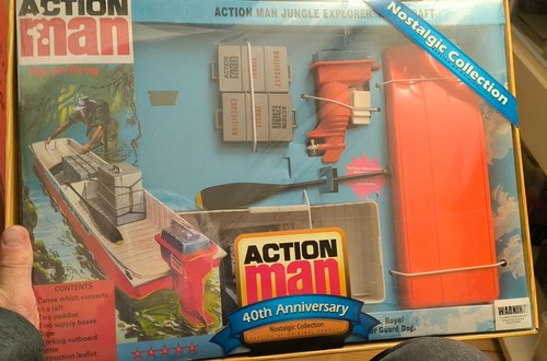 Action man set river boat - man,