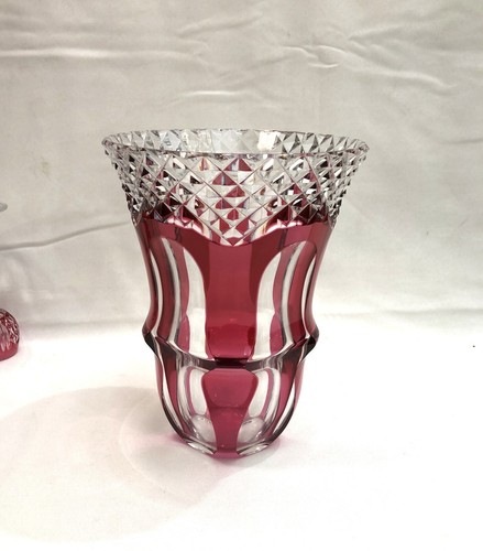 Ancien vase cristal doublé