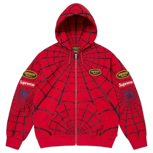 Sweat capuche zippé rouge - à,