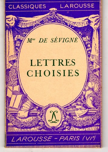 Madame sevigne lettres - de,