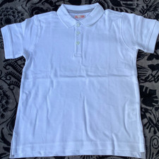 POLO Garçon manches courtes blanc DU PAREIL AU MEME  8 ans - NEUF