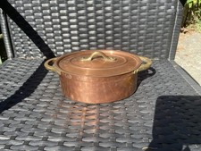 Vintage Cocotte Ovale En Cuivre Métaux De Vesoul
