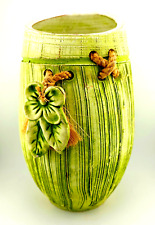 VASE JARRE - POT DE FLEURS - EN TERRE CUITE VERT PATINE
