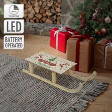 Luge décorative LED en bois