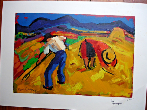 Lithographie les faucheurs - lithographie,