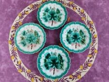 4 Assiette Barbotine Faience