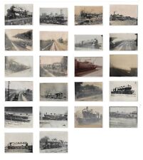 Trains  22 photos c1915 vapeurs wagons locomotives chemins de fer , rails