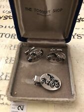 Vintage Cufflinks  Packard Car '00 -   cufflinks Tie Clip Set 