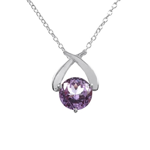 Violet spinelle pendentif 925 - spinelle,
