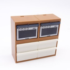 35877 Playmobil Grand Meuble de Cuisine Moderne avec Fours et Tiroirs