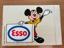 Autocollant Sticker Vintage Publicitaire Esso Mickey Walt Disney Production