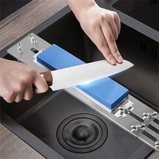 Support de pierre à aiguiser réglable compatible avec évier de cuisine en aci