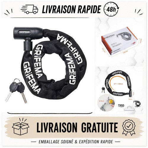 Antivol vélo chaîne grifema - antivol,