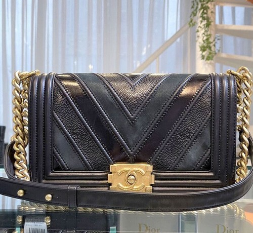 Chanel sac boy chevron tons - chevron, 3