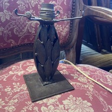 Pied De Lampe Art Déco Fer Forge Brandt ? No Galle Daum Lalique