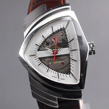 Exc+5*Box HAMILTON Ventura H245150 Automatic Silver Dial Men's Watch 34mm JAPON