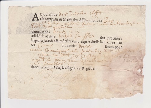Document ancien reçu greffe - ancien,