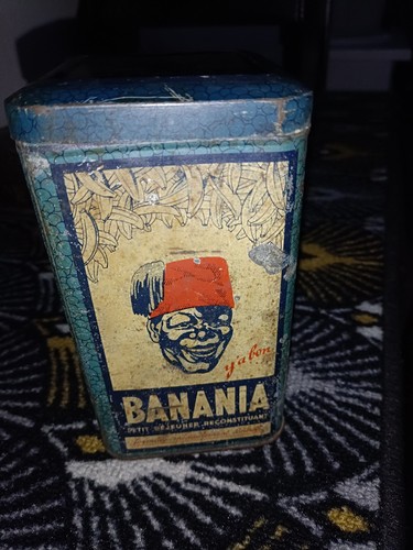Ancienne boîte banania bleue - boîte,