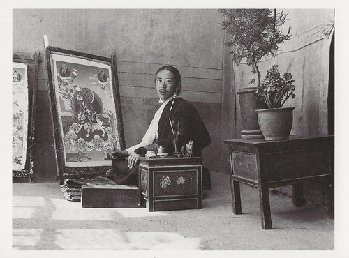 Postcard tibet artist - tibet,