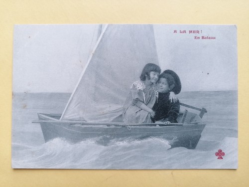 Cpa fantaisie enfants mer - cpa,