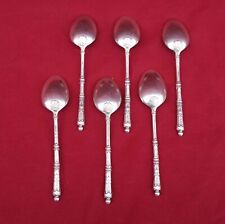Victorian Silverplate 6 Coffee Moka Spoon Set Russian Model