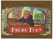 Etiquette vin vieux tuilé( 13°)""Frère fély-Frontignan-R.551d