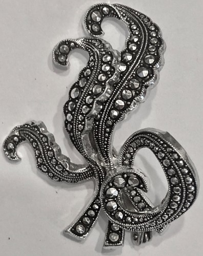 Broche noeud ancienne sertie - ancienne,
