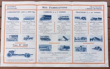 1925 DÉPLIANT PROSPECTUS GAMME LATIL PUBLICITÉ TRACTEUR CAMION