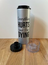 Stainless steel water bottle - steel,