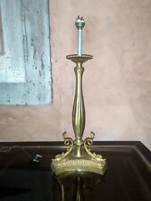 ANCIENNE LAMPE EN BRONZE DÉCOR DAUPHIN TRIDENT C.1900 *