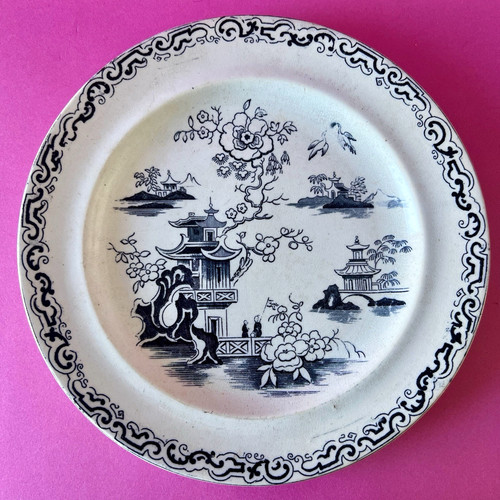 Assiette ancienne faïence - assiette,