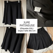 Jupe courte patineuse noire - ,