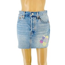 Jupe Mini En Jean Floral