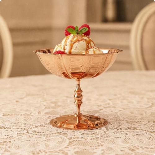Coupe dessert sur - à, pied