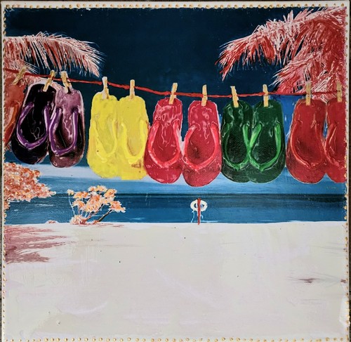 Tableau pop art street tongs - tableau,