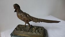 TRODOUX . Coq de faisan. Ancien bronze animalier. Presse-papiers XIXème. Signé
