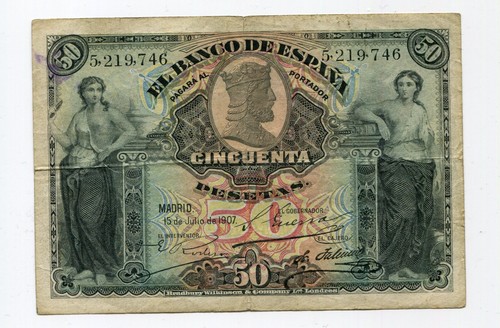 Espagne pesetas 1907 - -, 50