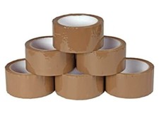 Lot 6 rouleaux de ruban adhésif Scotch marron emballage cartons  45x66m #0001#1k