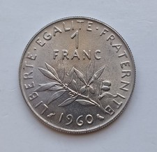 PIèce de 1 franc semeuse 1960 en superbe état !!!