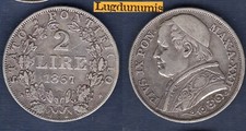 Vatican 2 Lire 1867 R XXII