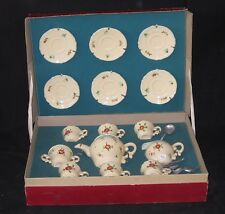 U778 DINETTE JOUET DE LONGCHAMP ETAT NEUF MOTIF FLEURI A BORD BLEU